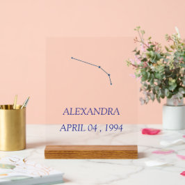 Minimalist Aries Constellation Acrylic Sign - Pers Acrylschild