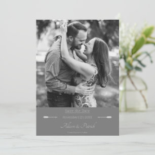 Minimalist Arrows Foto   Grau Save The Date