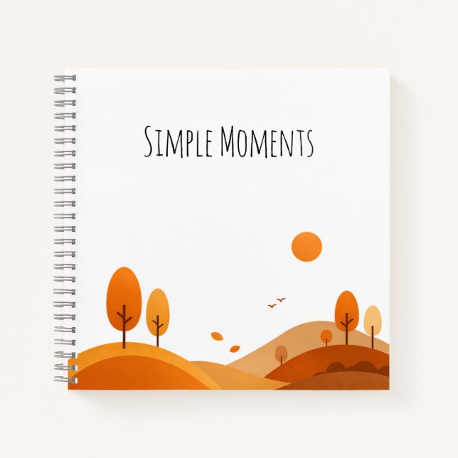 Minimalist Autumn Landscape Notebook Notizbuch (Vorderseite)