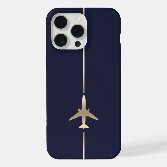 Minimalist Aviation iPhone 15 Pro Max Hülle (Rückseite)
