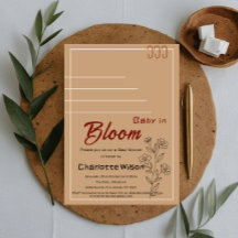 Minimalist Baby In Bloom Wildflower Baby Shower