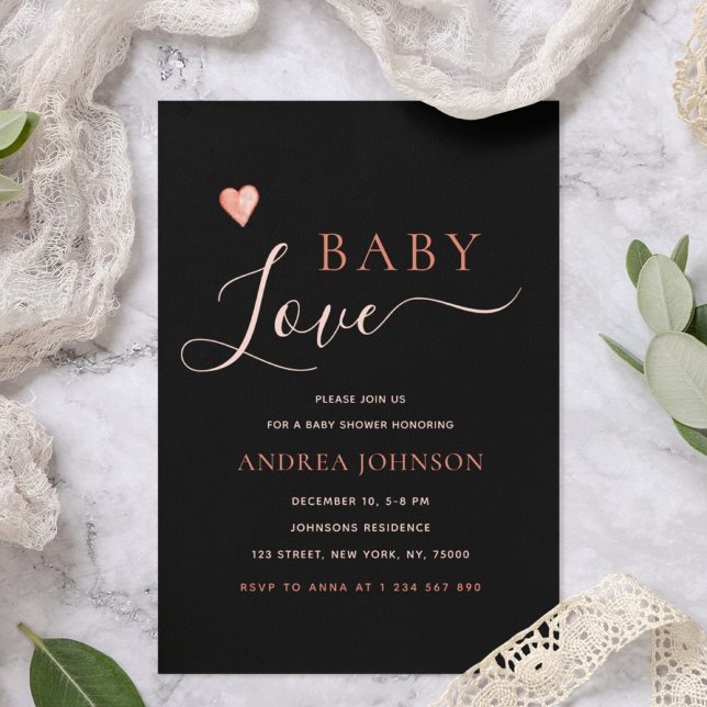 Minimalist Baby Love Valentine's Day Baby Shower  Save The Date (Von Creator hochgeladen)