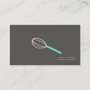 Minimalist-Bäcker-Kuchen-Quirl-Logo-Bäckerei Visitenkarte