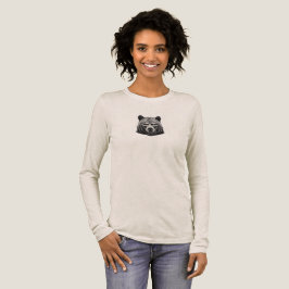 Minimalist Bear Graphic Long Sleeve Shirt – Cute W