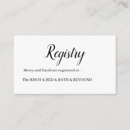 Minimalist begleitkarte