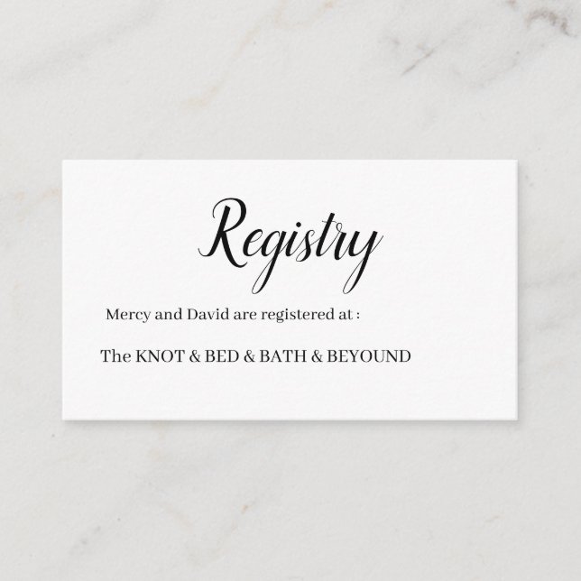 Minimalist Begleitkarte (Vorderseite)