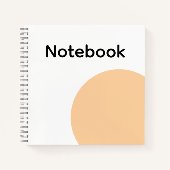 Minimalist Beige Circle Notebook Notizbuch (Vorderseite)