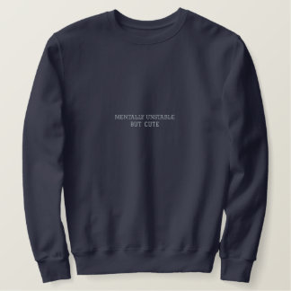 Minimalist bestickter Sweatshirt mit individuellem