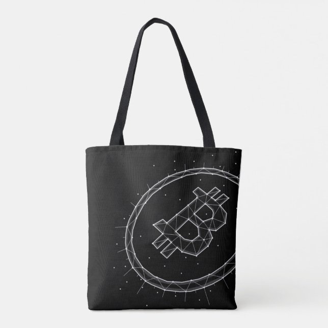 Minimalist Bitcoin Tote Bag Tasche (Rückseite)