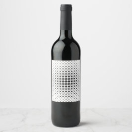 Minimalist Black and White Abstract Design Weinetikett