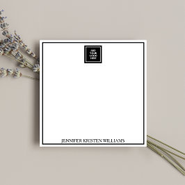 Minimalist Black Business Logo Personalized  Mitteilungskarte