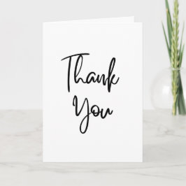 Minimalist Black Calligraphy Thank You Card Karte