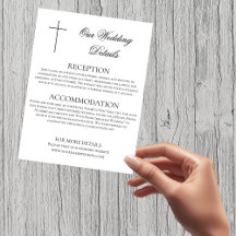 MINIMALIST Black Cross Wedding Details Christian