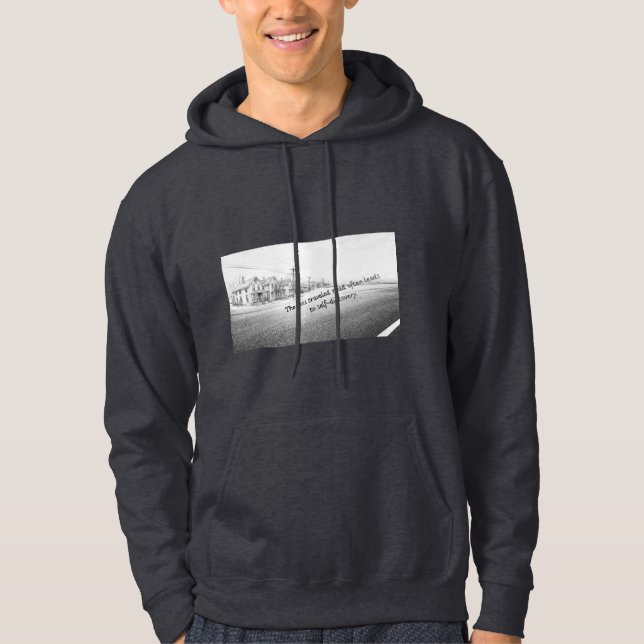 Minimalist Black & White Inspirational Wall Art Hoodie (Vorderseite)