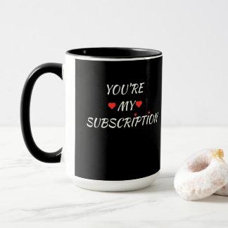 Minimalist Black & White Valentin's Mug Tasse