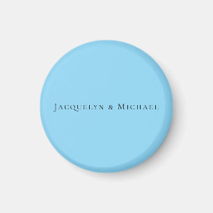 Minimalist Blau Eleganter Klassischer Name Magnet