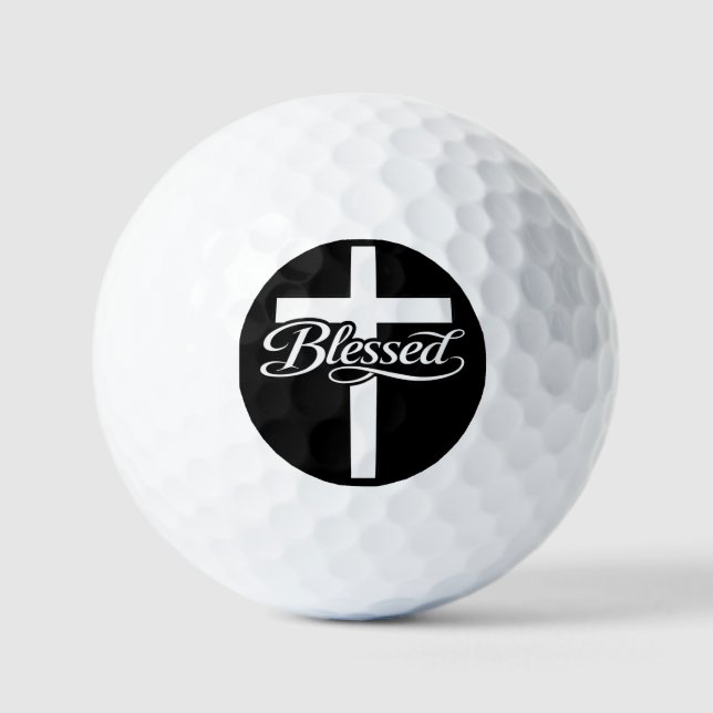 Minimalist Blessed Cross Christian Faith Design Golfball (Vorderseite)