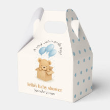 Minimalist Blue Bear Balloon Baby Shower