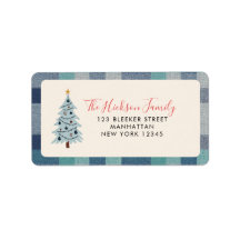 Minimalist Blue Gray Scandi Tree