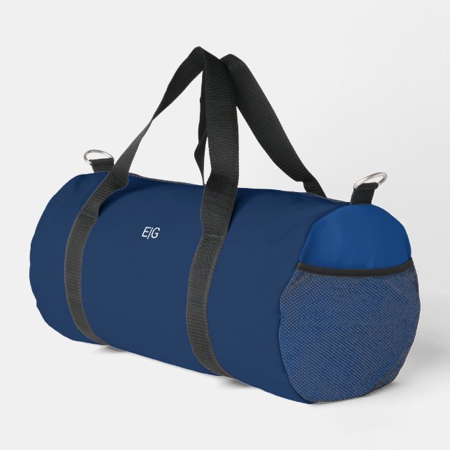 Minimalist Blue Monogram Duffle Bag (Rechte Ecke)