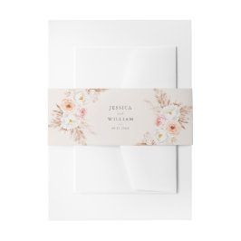 Minimalist Boho Fall Floral Wedding Einladungsbanderole