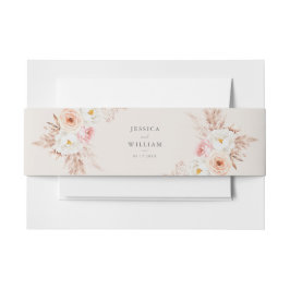 Minimalist Boho Fall Floral Wedding Einladungsbanderole