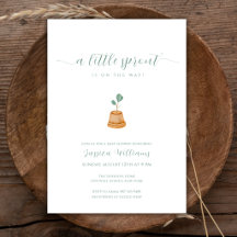 Minimalist Boho Kleiner Spross Garten Baby Shower