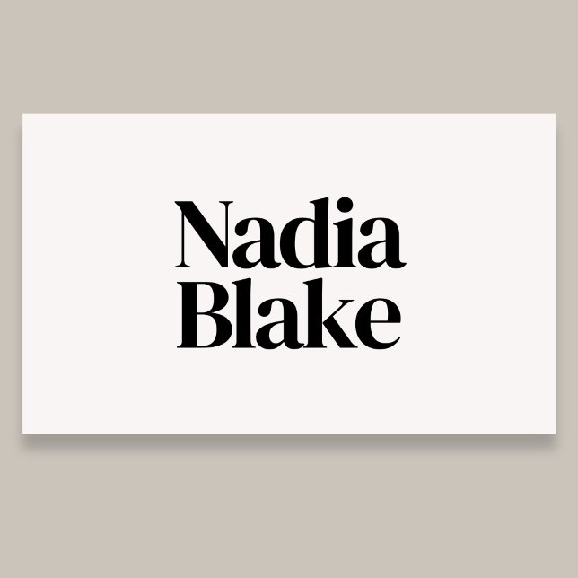 Minimalist Bold Editorial Style QR Code White Visitenkarte (Von Creator hochgeladen)