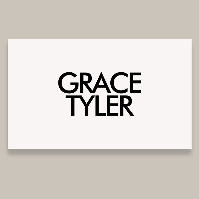 Minimalist Bold Modern QR Code White Business Card Visitenkarte (Von Creator hochgeladen)