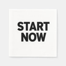 Minimalist bold start now text