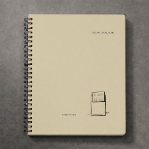 Minimalist Book Lover Notizbuch/Die Bibliothekskar Notizblock
