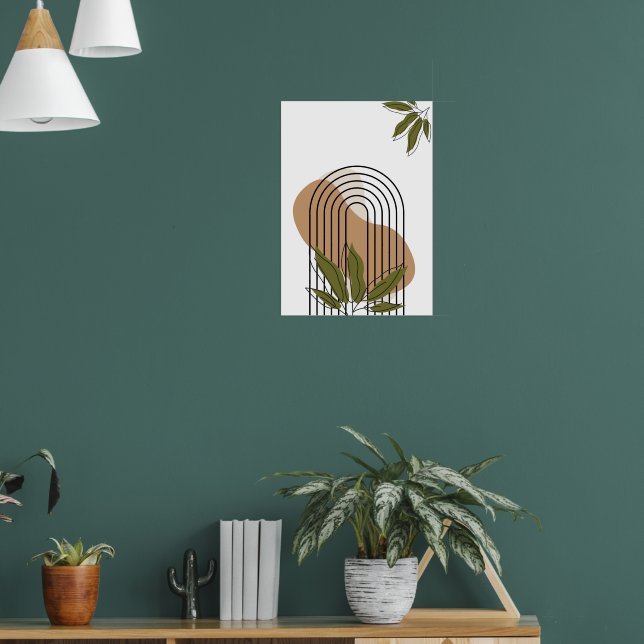 minimalist botanical boho wall art poster (Wohnzimmer 1)