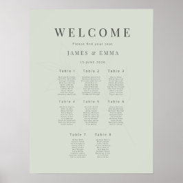 Minimalist Botanical Wedding (8) Pale Sage Poster