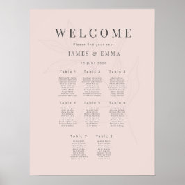 Minimalist Botanical Wedding (8) Warm Blush Poster