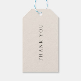 Minimalist Botanical Wedding Soft Beige Geschenkanhänger