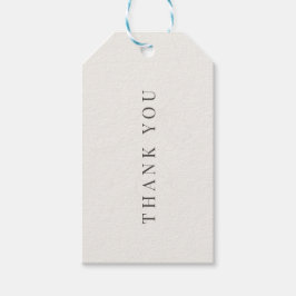Minimalist Botanical Wedding | Warm White Geschenkanhänger