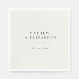 Minimalist botanical Wedding  | Warm White Serviette