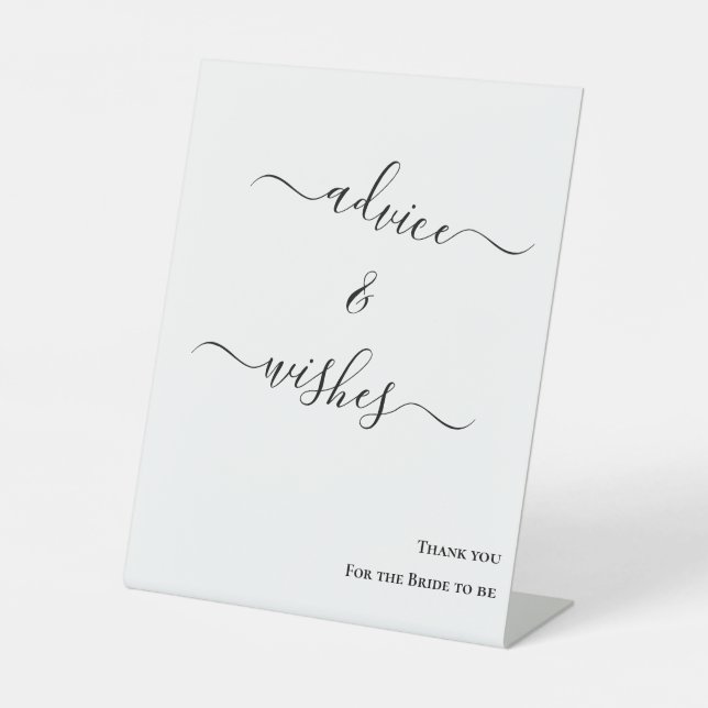 Minimalist Bride to Be table top sign Sockelschild (Vorderseite)