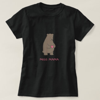 Minimalist Brown Bear with Heart  T-Shirt