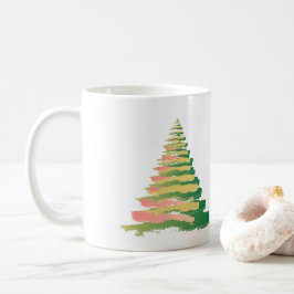 Minimalist Brushstroke Christmas Tree Kaffeetasse