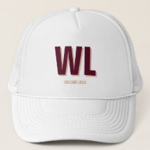 Minimalist Burgunderrosa personalisierte Monogramm