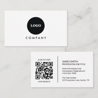 Minimalist Business Card | QR code Visitenkarte