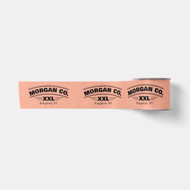 Minimalist Business Logo Label Clothing Satinband (Vorderseite)