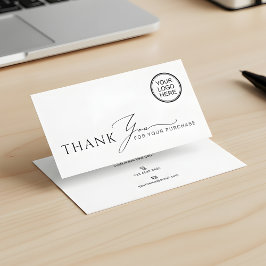 Minimalist Business Thank You Packaging Insert Visitenkarte