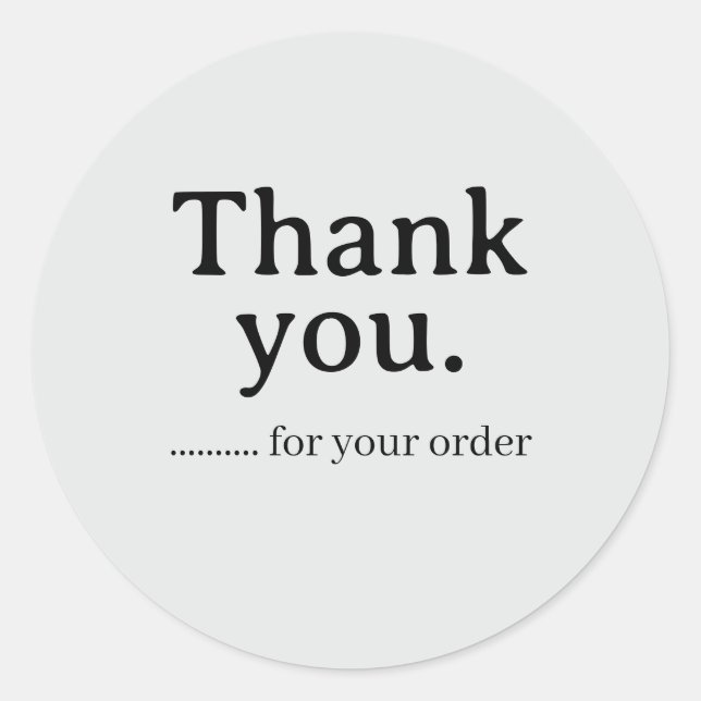 Minimalist Business Thank You Sticker (Devant)