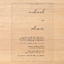 Minimalist Calligraphy Wedding Invitation