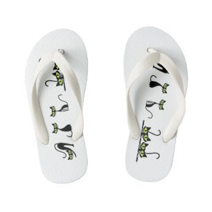 Minimalist Cats Jungen Flip Flops - Süße Katzen Ku