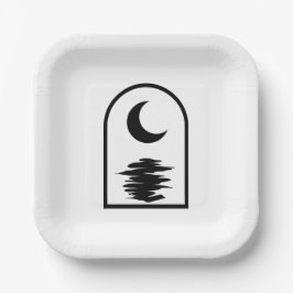 Minimalist Celestial Moon and Water Pappteller