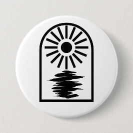 Minimalist Celestial Sun and water Button