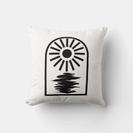 Minimalist Celestial Sun and water Kissen